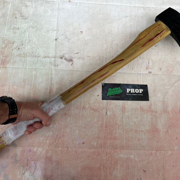 Rubber Johnnies full size fake bloody axe