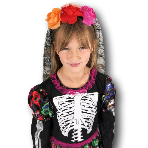day of the dead skull girl costume