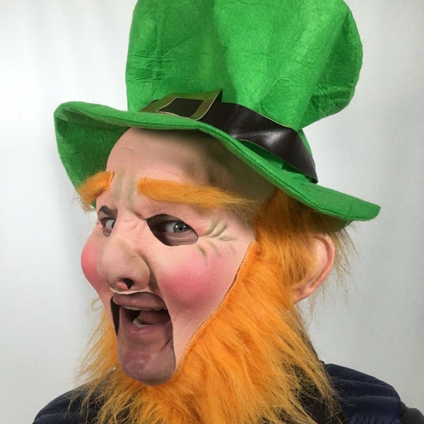 Leprechaun Open Mouth Mask with Hat.