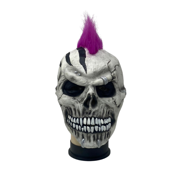 Purple Mohawk Skull Mask