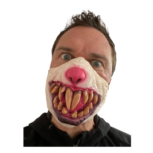 Rabbid Rabbit Half Face Latex Mask .