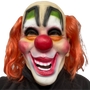 Classic vintage Slipknot laughing Circus clown mask with orange hair