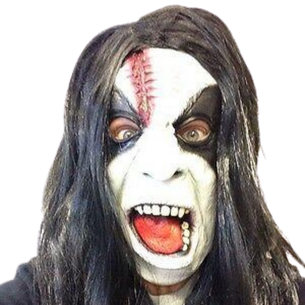 Full Latex Mask Of a Heavy Metal Rocker