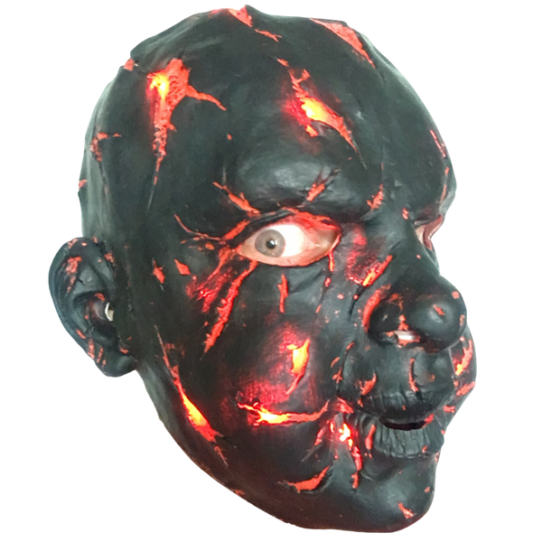 Black and Red Burnt Baby LED red Light Mask.