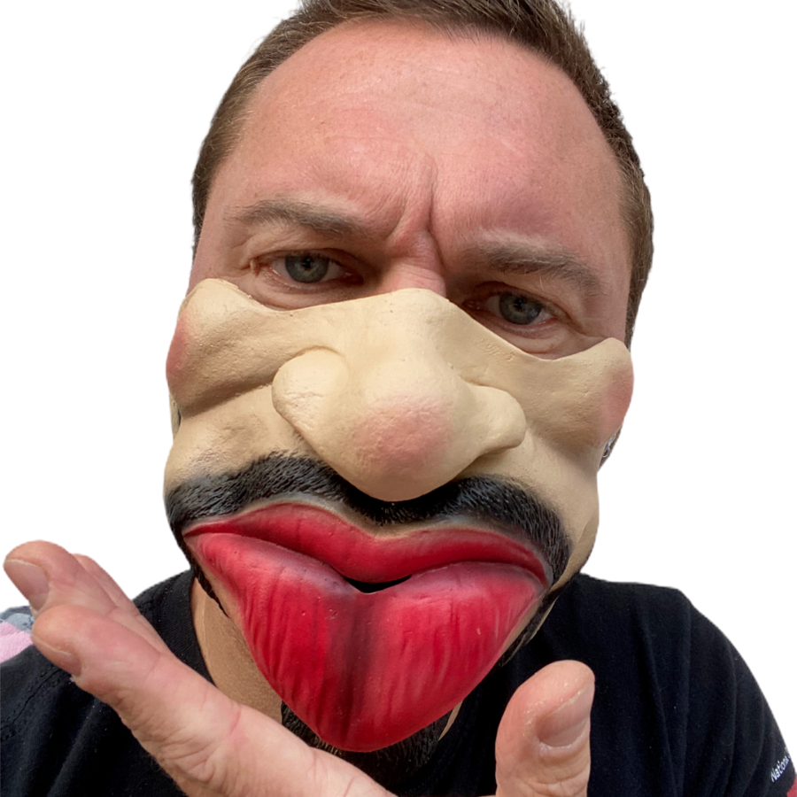 Busta Lip Half Face Mask Rubber Johnnies Fx busta-lip-half-face-mask-rubber-johnnies-fx