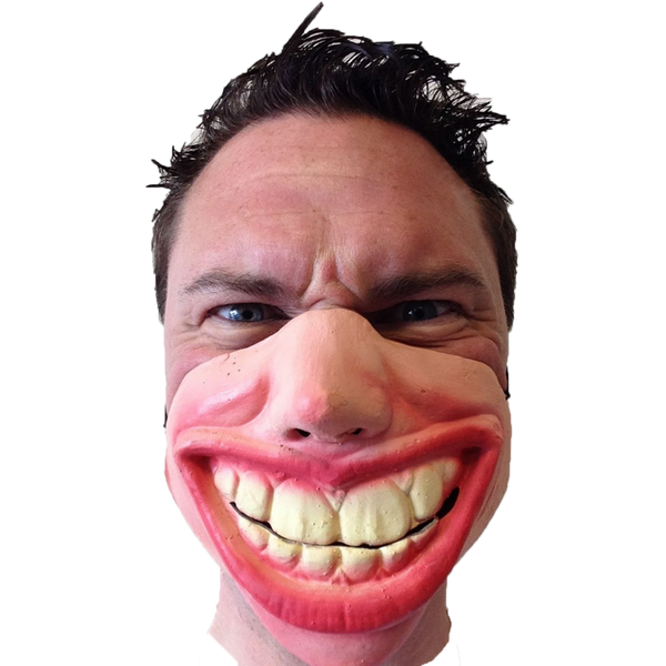 Cheesy Grin Half Face Mask