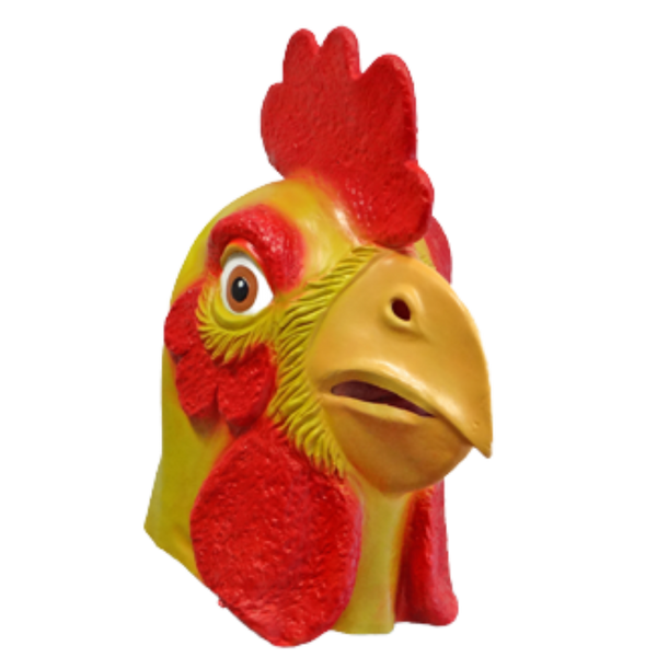 Full head latex chicken mask