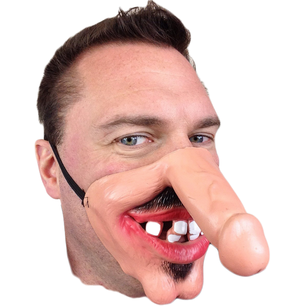 half face mask with dick shaped nose.