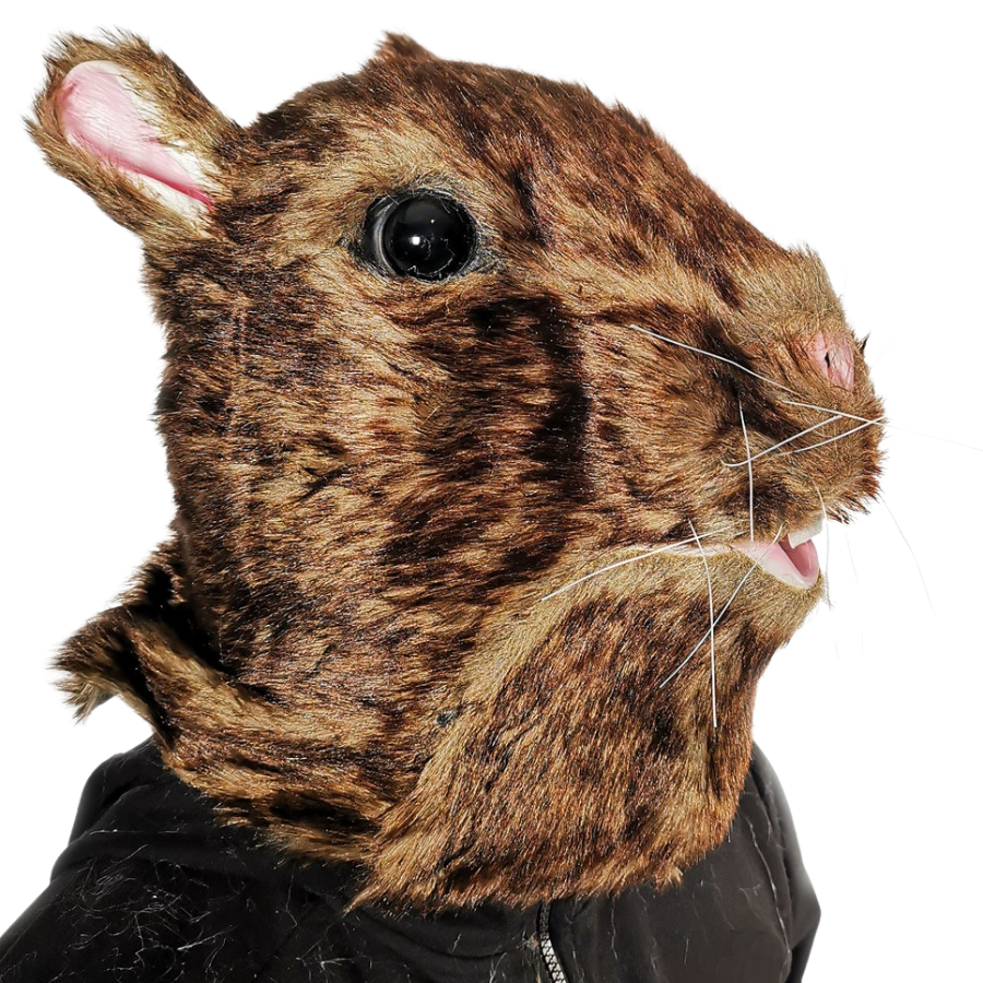 Furry Rat Mask with matching Gloves – Rubber Johnnies Masks