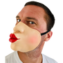 Mick Jagger Half Face Latex Mask. Pout Lips.