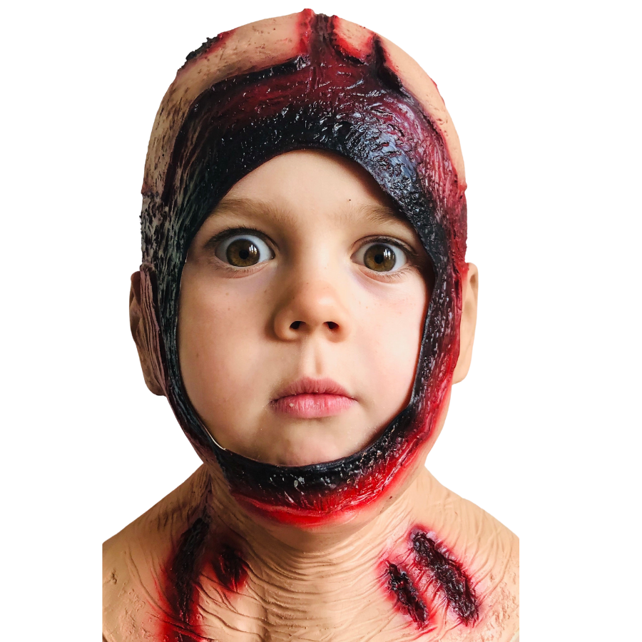 Kids Jason Voorhees Bloody Hood Mask Latex Halloween Open Face Costume Kids Jason Voorhees Bloody Hood Mask Latex Halloween Open Face Costume