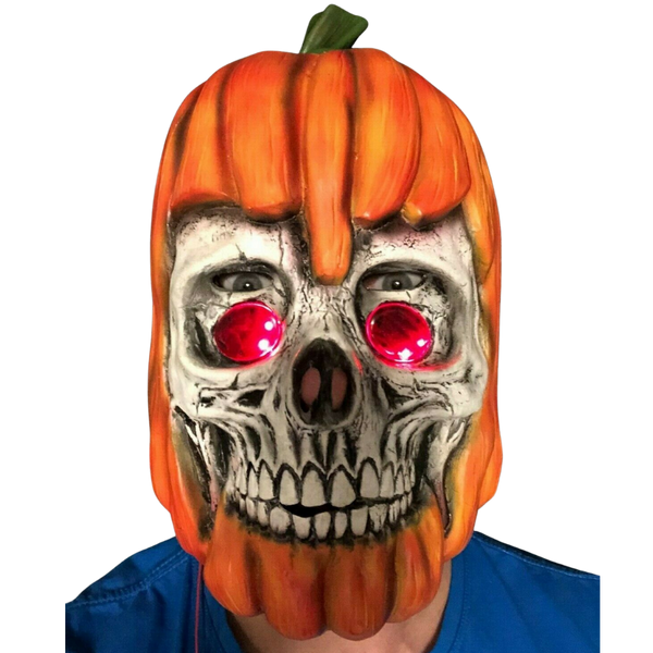 Pumpkin Latex Mask with Light up Eyes.