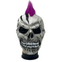 Skull Punk Purple Mohawk Latex Mask.