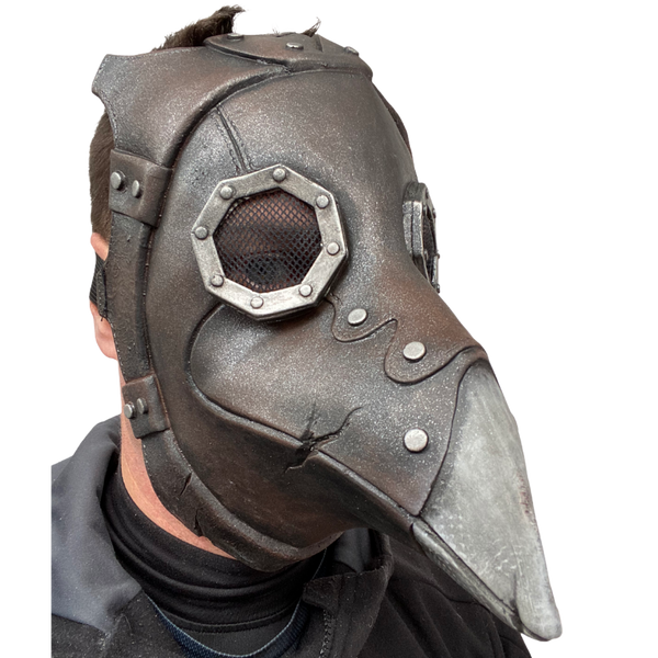 Latex Steampunk Crow Mask.