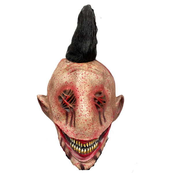 Horror Latex Mask With Mohawk. Stitched Eyes.