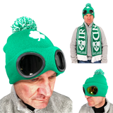 Ireland St Patricks Day Hat with Goggles. Cp Company Style Hat.