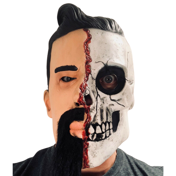 Half Man Half Skull Mask