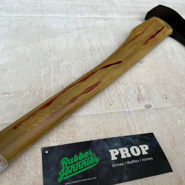 Rubber Johnnies full size fake bloody axe