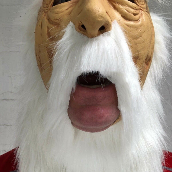 Maske für einen alten Mann mit langem Bart