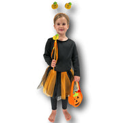 Toddler Girl Cute Bat Pumpkin Devil Tutu Costume