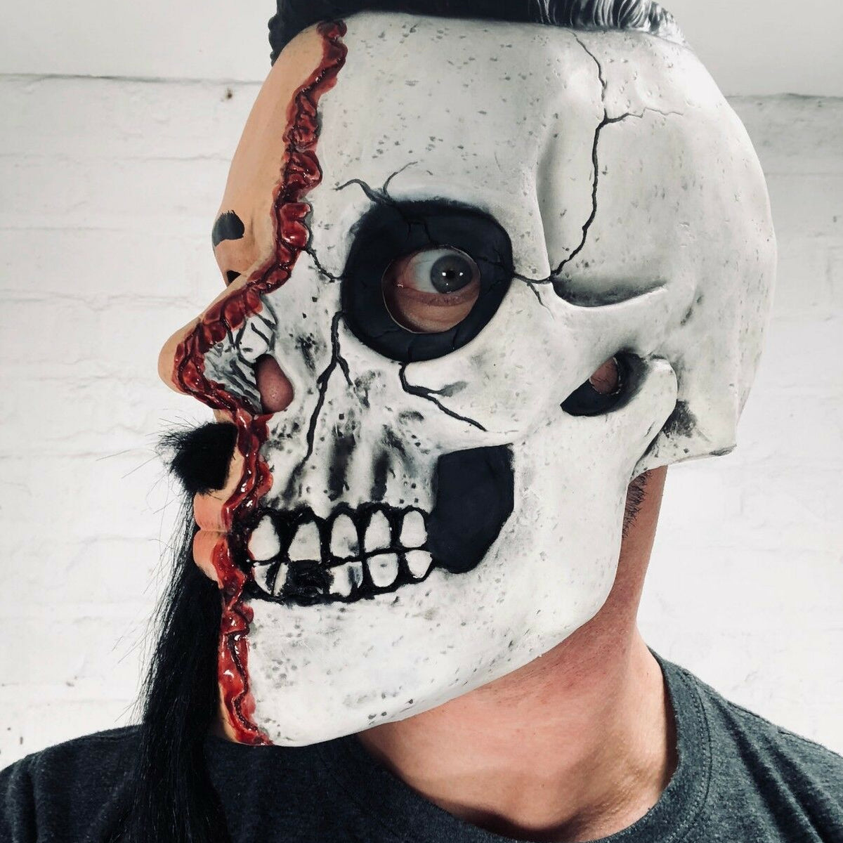 Half Man Half Skull Mask.