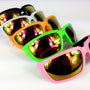 Neon Wrap Around Party Sunglasses