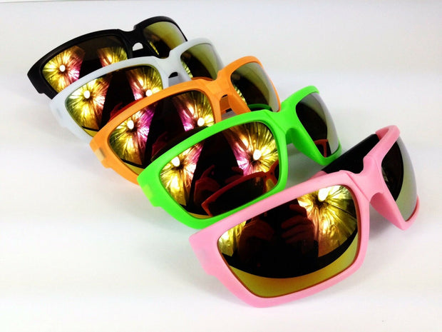 Neon Wrap Around Party Sunglasses
