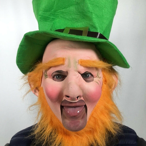 Leprechaun Open Mouth Mask with Hat.