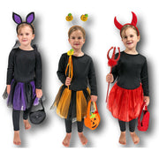 Cute Toddler Girls Devil Costume. Girls Pumkin Costume. Girls Bat Costume.