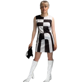Black and White 60s Dress. Costume.
