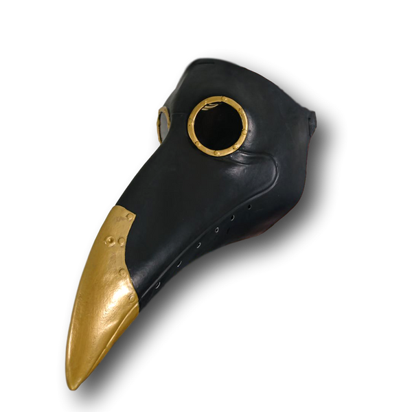 Pestdoktor-Maske – Schwarz/Gold