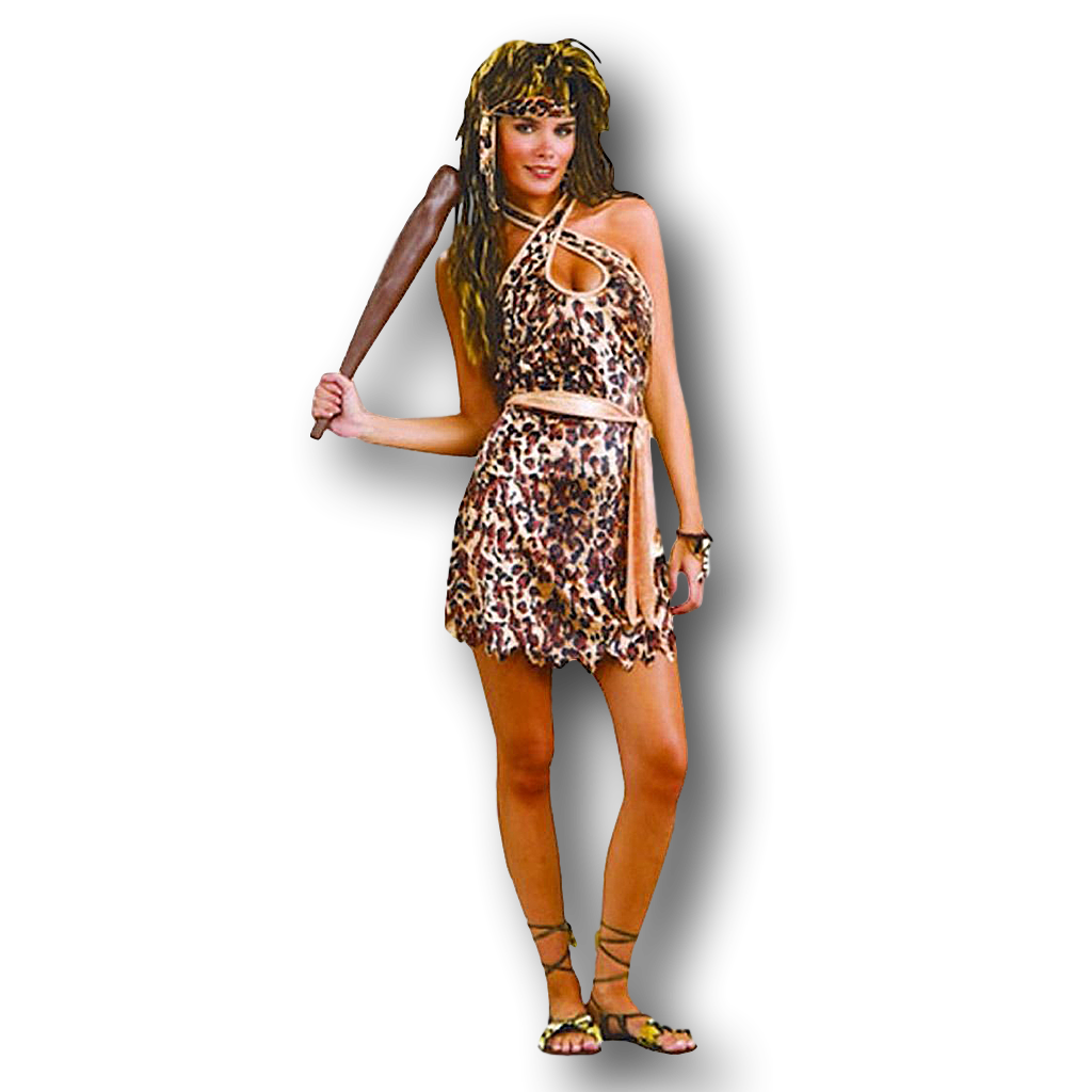 Cave woman costume mini dress