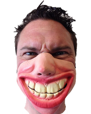 Cheesy Grin Half Face Mask