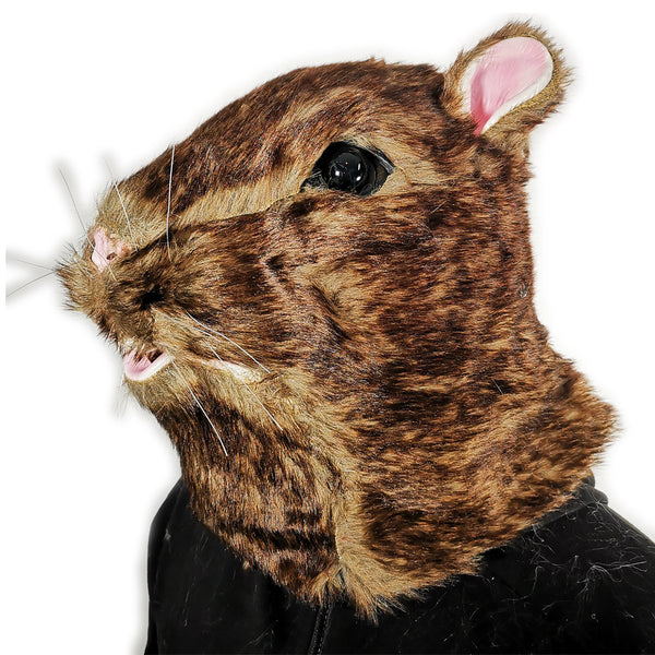 Masque de rat à fourrure avec gants assortis
