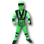 Neon Green Ninja Costume. 3 Sizes.