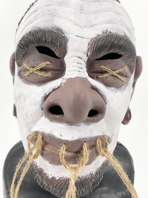 Shrunken Head 'Tsantsa' Mask