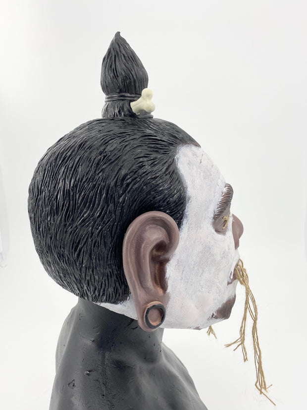Shrunken Head 'Tsantsa' Mask