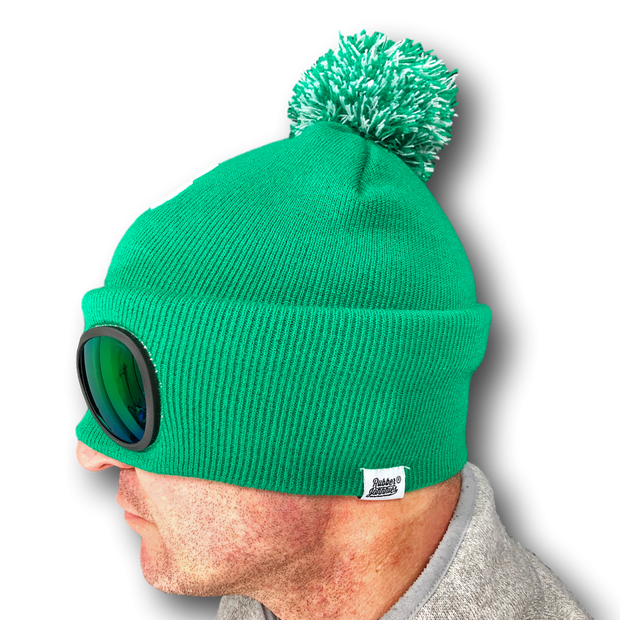 St Patrick`s Day Ireland Green Beanie Goggle Hat