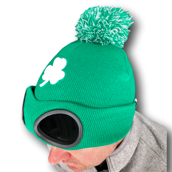 St. Patrick`s Day Irland grüne Beanie-Brillenmütze