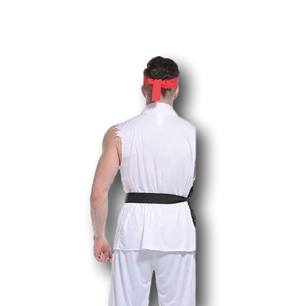 White Ryu Karate Fighter Costume