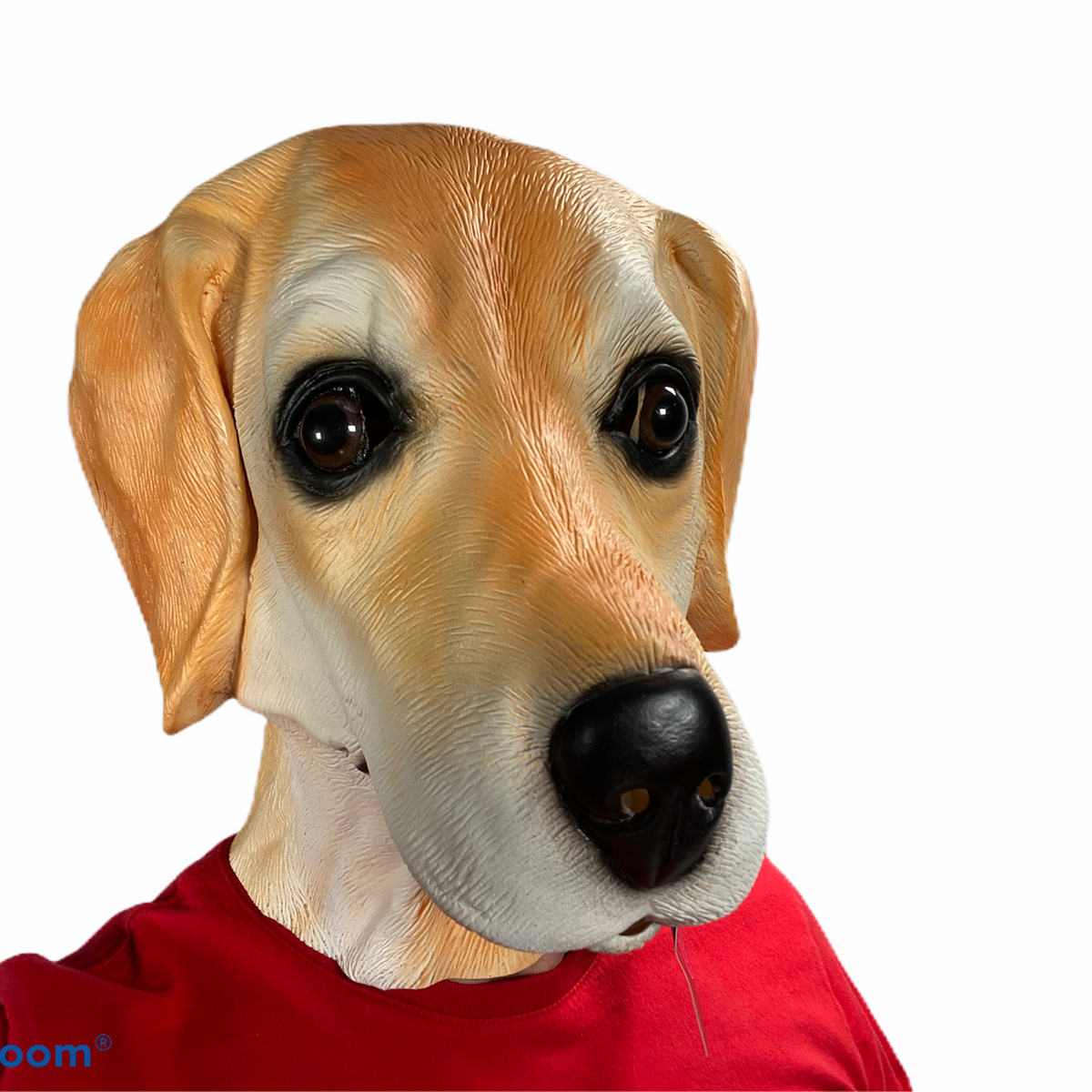 Goldene Labrador-Maske aus hochwertigem Latex