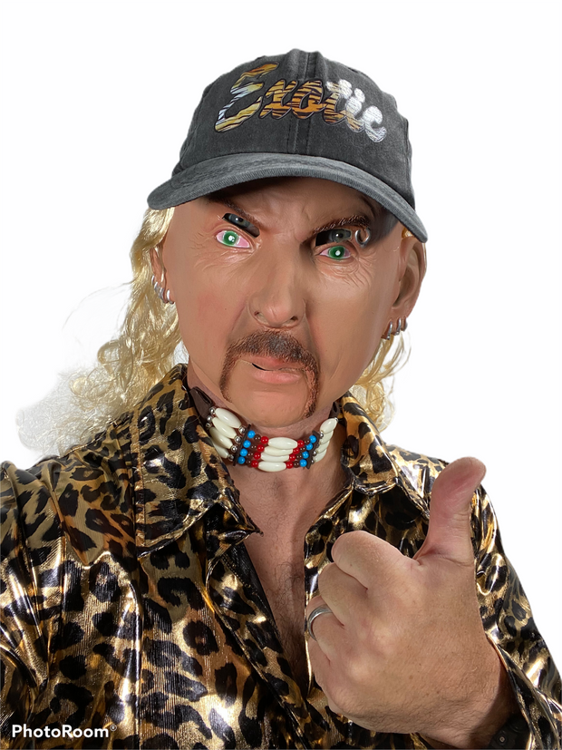 Joe Exotic Mask With Baseball Cap Mullet Hair Rubber Johnnies Masks joe-exotic-mask-with-baseball-cap-mullet-hair-rubber-johnnies-masks