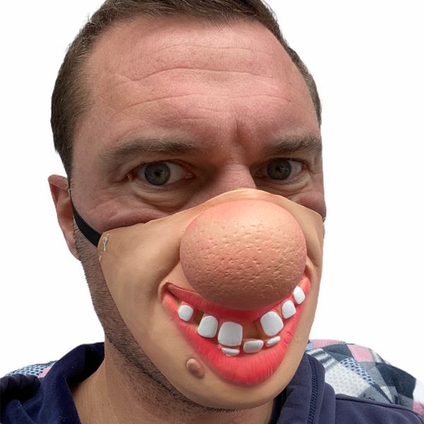 Demi-masque de clown à gros nez