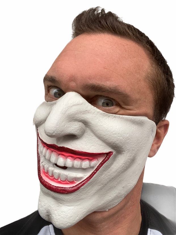 Half Face Joker Villain Mask