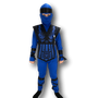 Neon Blue and Black Kids Ninja Costume.