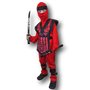 Kids Red and Black Ninja Costume.
