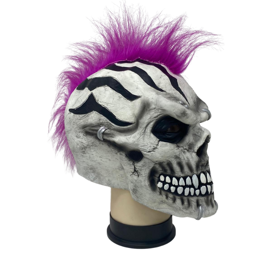 Masque de crâne de Mohawk violet