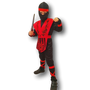 Black and Red Boys/Kids Ninja Costume. 3 Sizes.