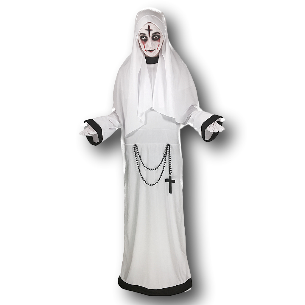 Sinister Nun Black and White Costume. 2 Sizes.