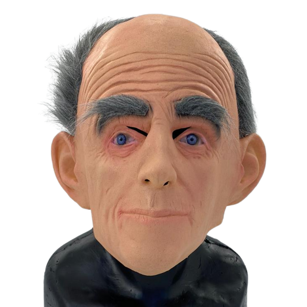 Old Grey Haired Man Latex Mask.